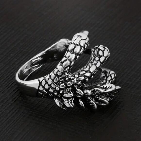 Dragon Demon Claw Ring 925 Silver Adjustable Halloween Cosplay Birthday NEW - Picture 5 of 7